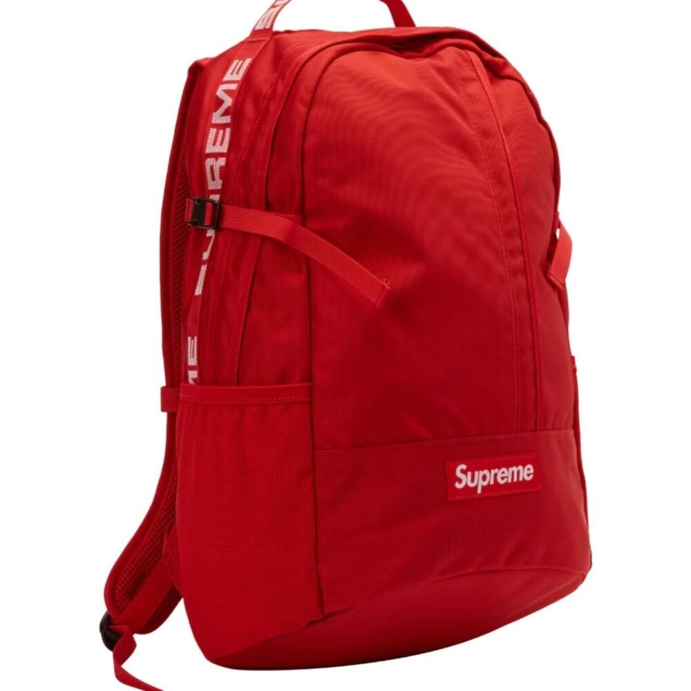 Rare Supreme Backpack SS18B7 Red Authentic